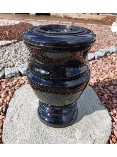 Akmens masės vaza VM-3 juoda, vnt