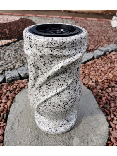 Akmens masės vaza VM-5 šviesiai pilka, vnt