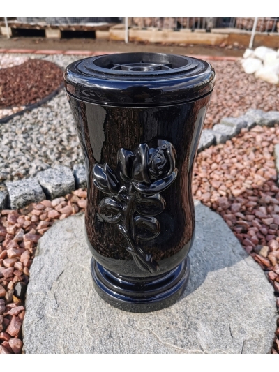 Akmens masės vaza VM-10/R juoda, vnt