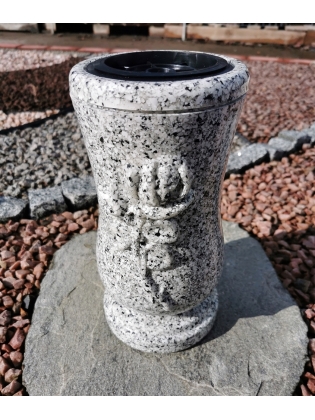 Akmens masės vaza VM-10/R šviesiai pilka, vnt