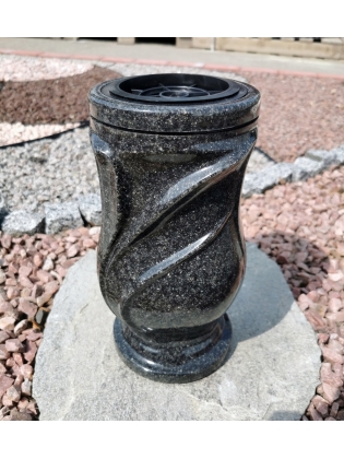 Akmens masės vaza VM-5 tamsiai pilka, vnt