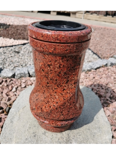 Akmens masės vaza VM-9 raudona, vnt