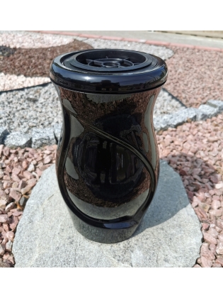 Akmens masės vaza VM-21 juoda, vnt
