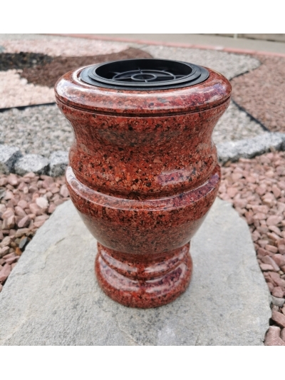 Akmens masės vaza VM-3 raudona, vnt
