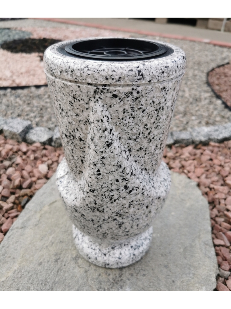 Akmens masės vaza VM-7 šviesiai pilka, vnt