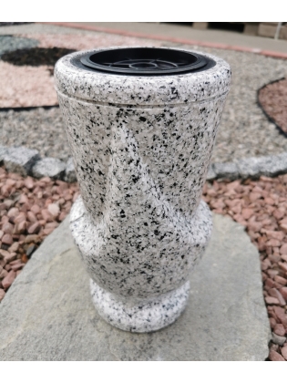 Akmens masės vaza VM-7 šviesiai pilka, vnt
