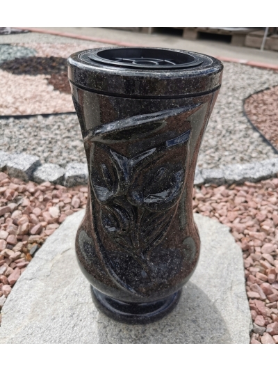 Akmens masės vaza VM-8 tamsiai pilka, vnt