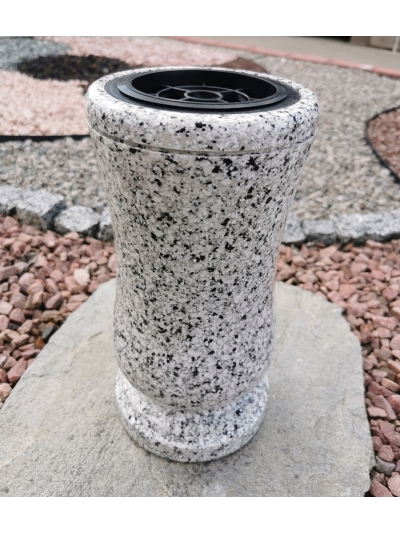 Akmens masės vaza VM-10 šviesiai pilka, vnt