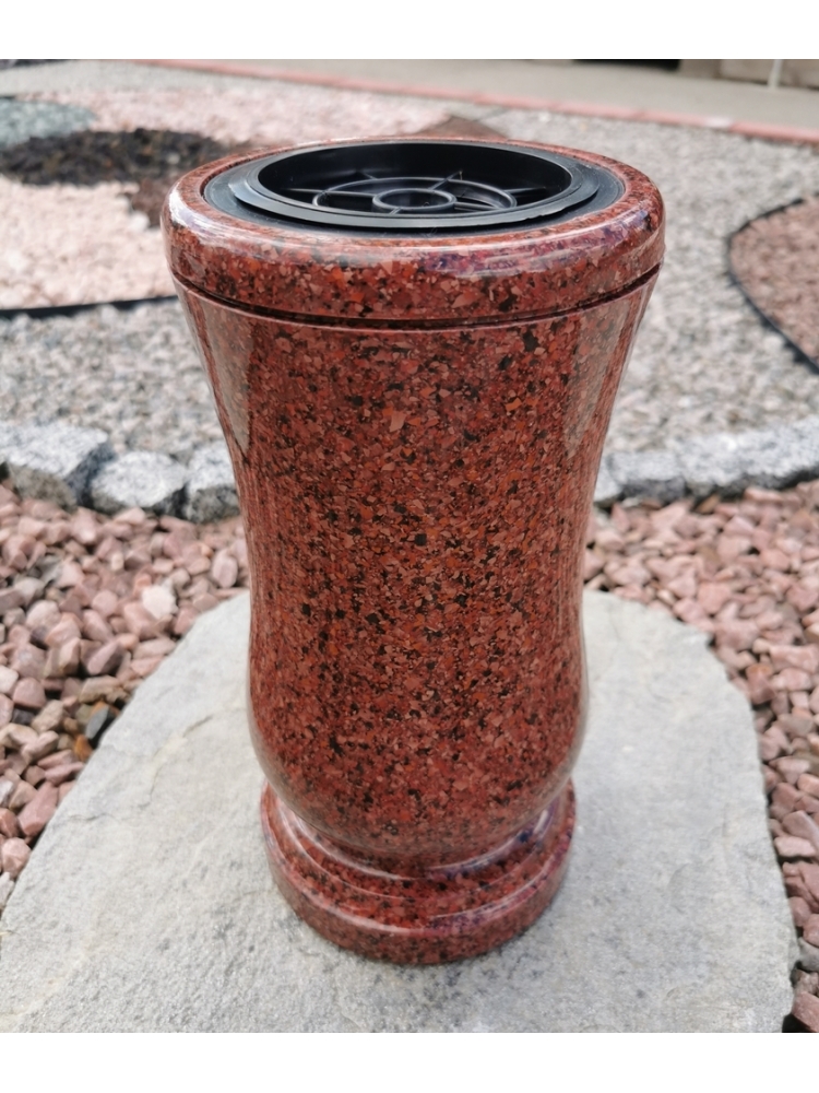 Akmens masės vaza VM-10 raudona, vnt
